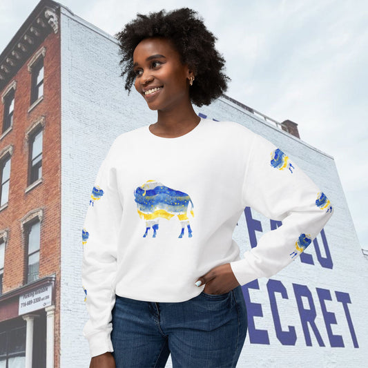 Watercolor Buffalo Sabres Unisex Lightweight Crewneck Sweatshirt