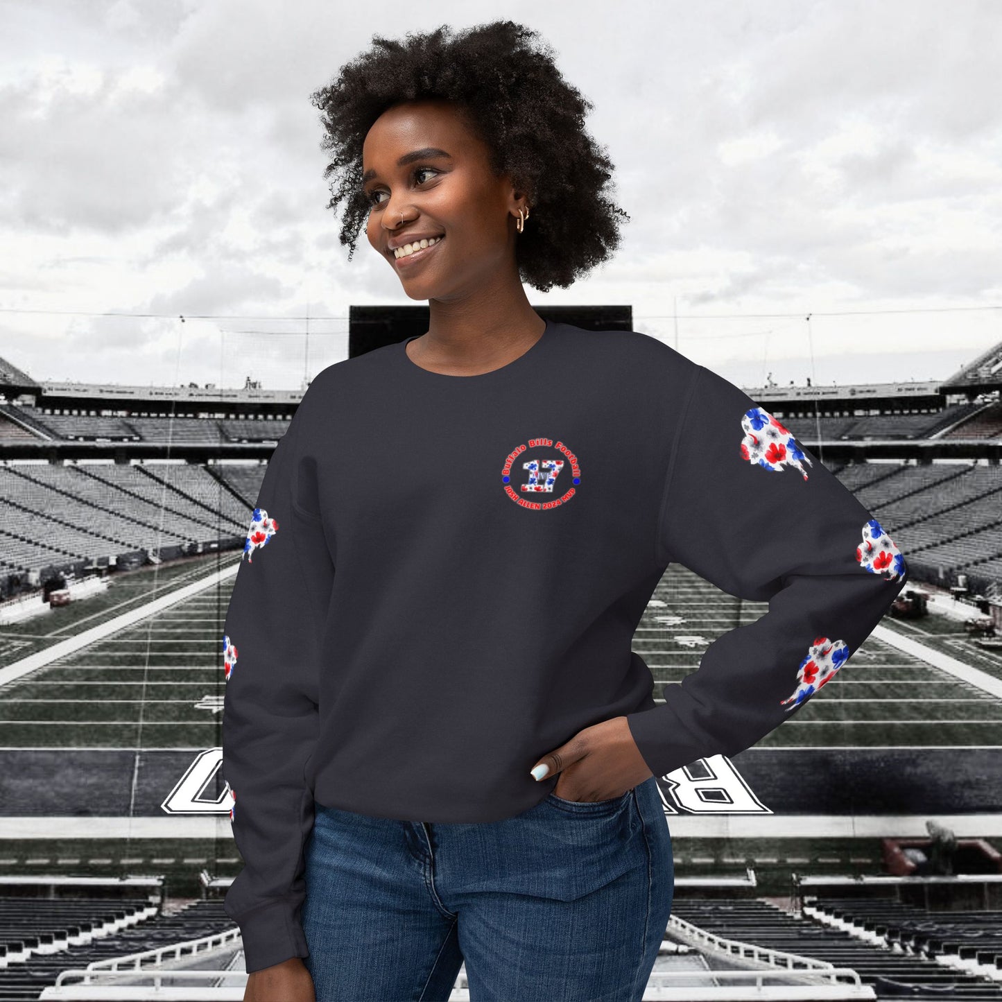 2024 MVP Quote Buffalo Football Unisex Lightweight Crewneck Sweatshirt