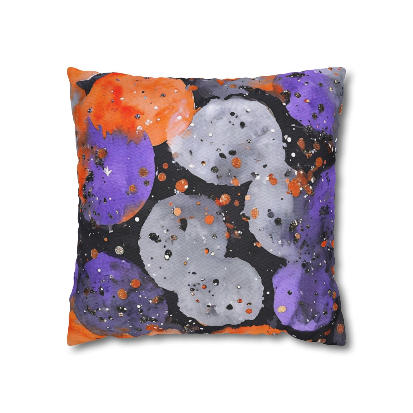 Bandits Paint Splatter Watercolor Spun Polyester Square Pillowcase