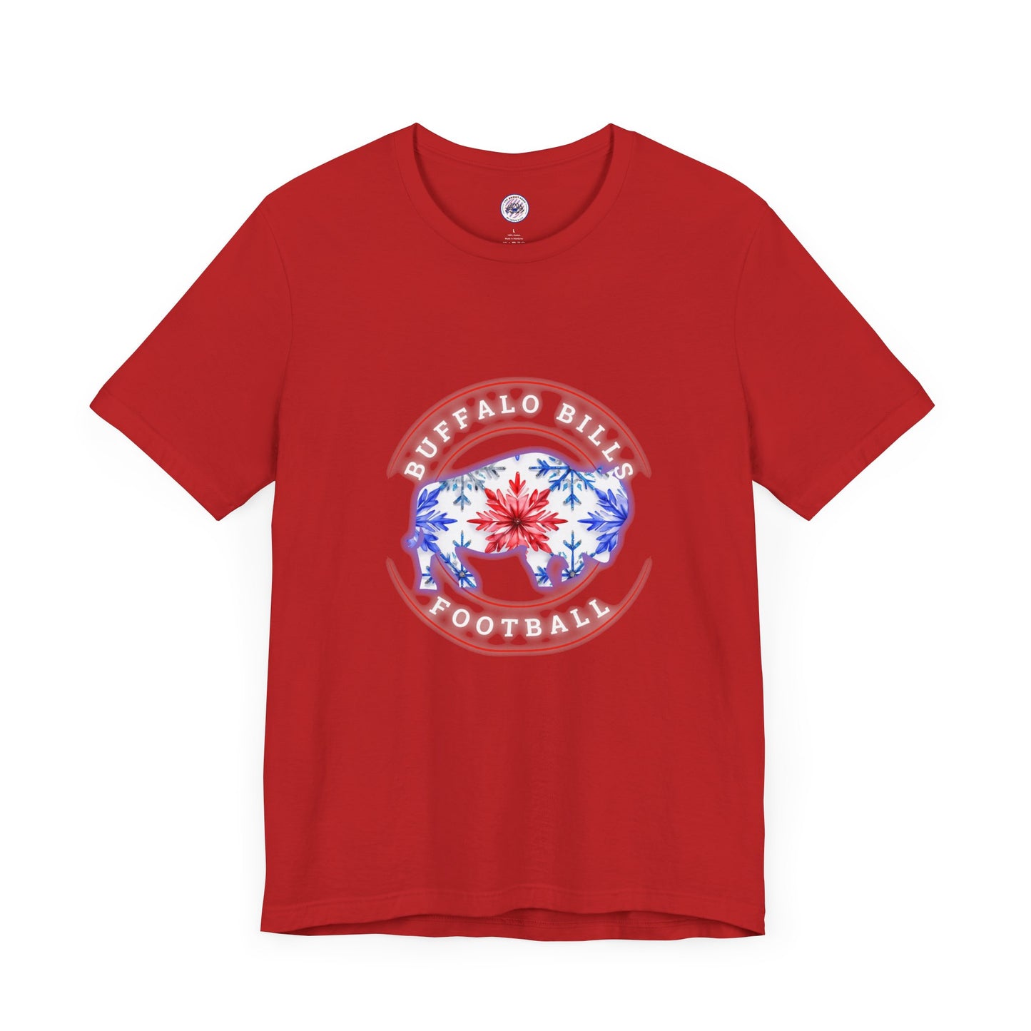 Buffalo Bills Football Snowflake Watercolor Buffalo Unisex Short Sleeve Tee