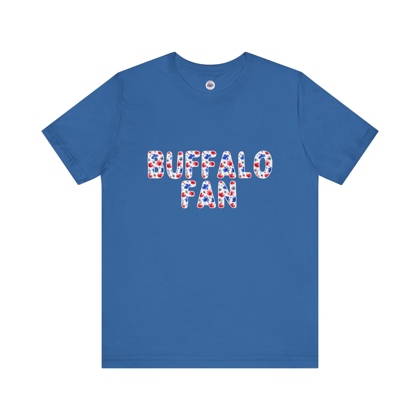 Floral Watercolor Buffalo Fan Unisex Short Sleeve Tee