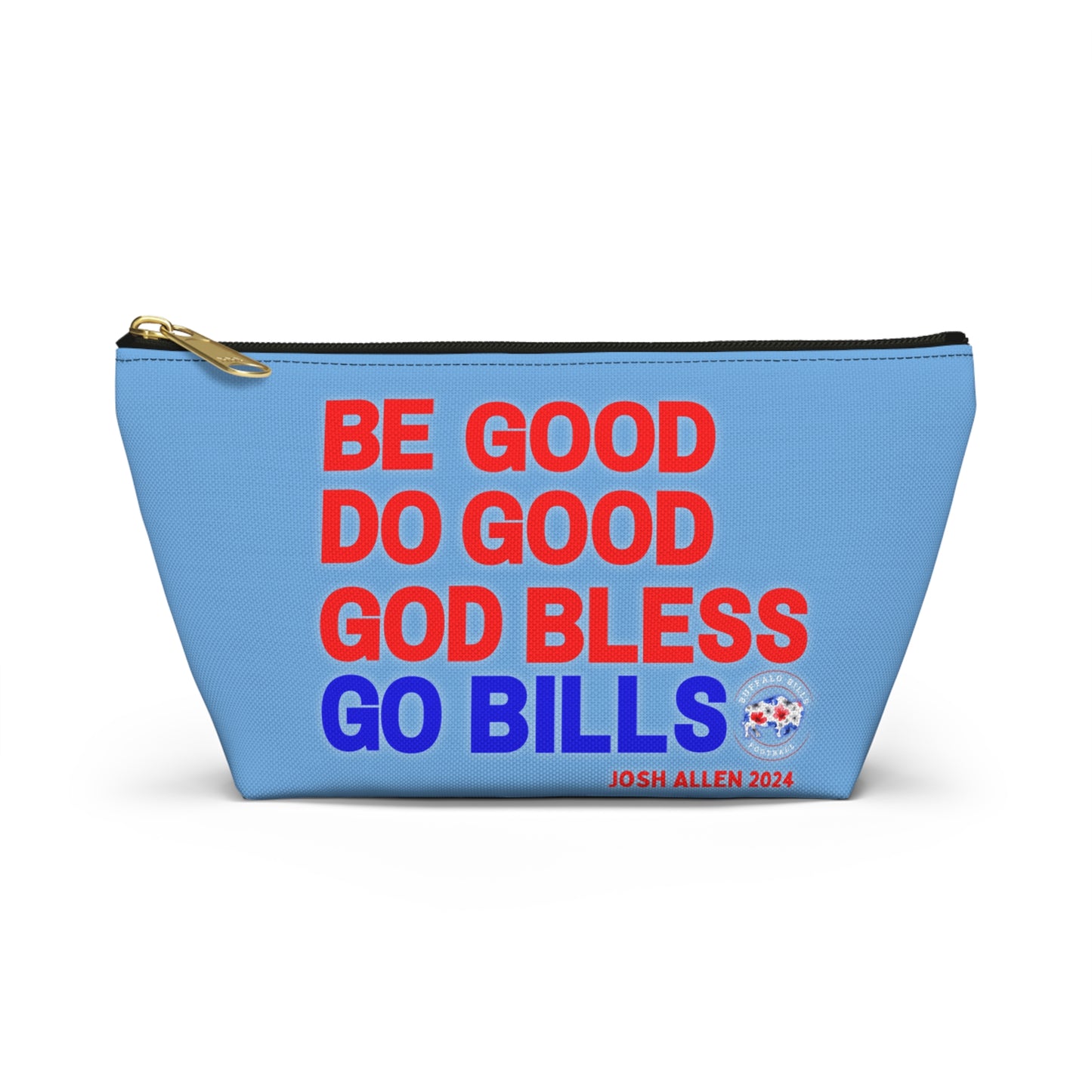MVP #17 Buffalo Football Retro Accessory Pouch w T-bottom ~ Baby Blue