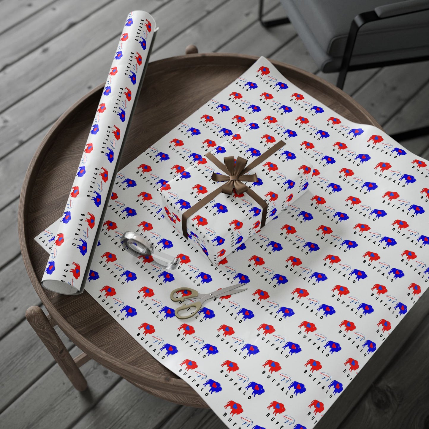 Buffalo Football Wrapping Paper - Josh Allen Potato Design