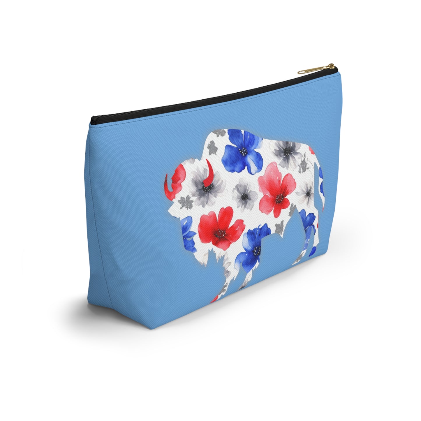 MVP #17 Buffalo Football Retro Accessory Pouch w T-bottom ~ Baby Blue