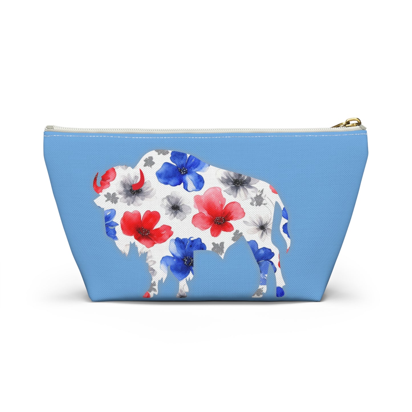 MVP #17 Buffalo Football Retro Accessory Pouch w T-bottom ~ Baby Blue