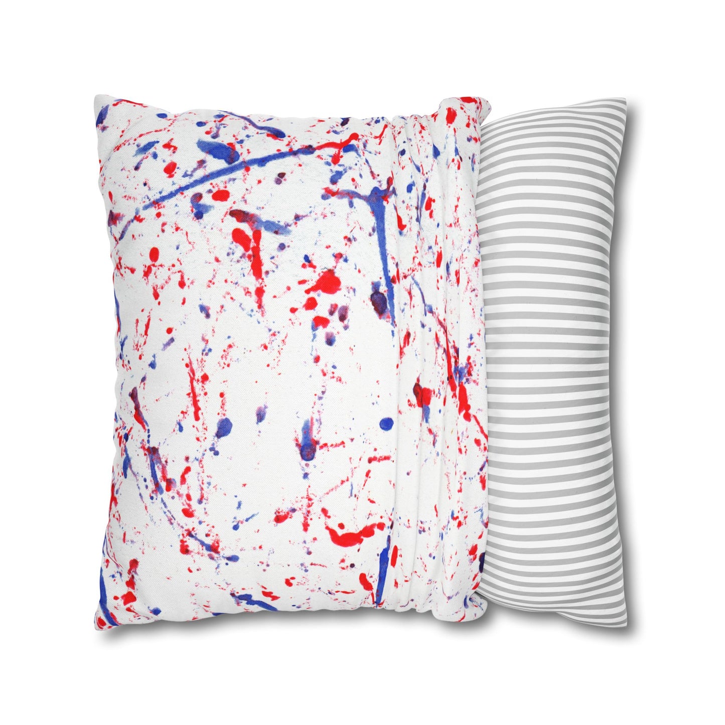Buffalo Bills Paint Splatter Watercolor Spun Polyester Square Pillowcase