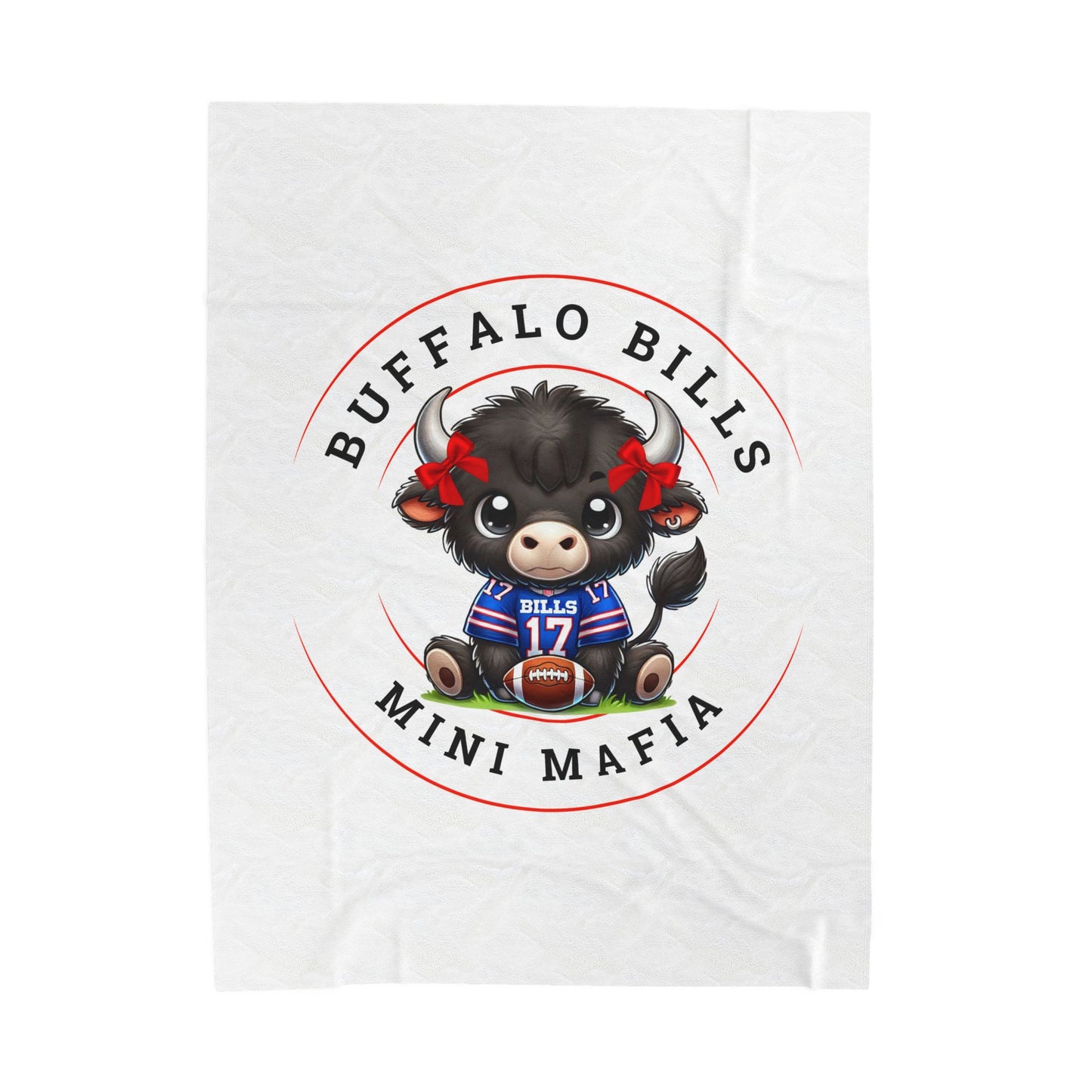 Children’s Buffalo Football Velveteen Blanket – Cozy Comfort for Little Fans Style #5