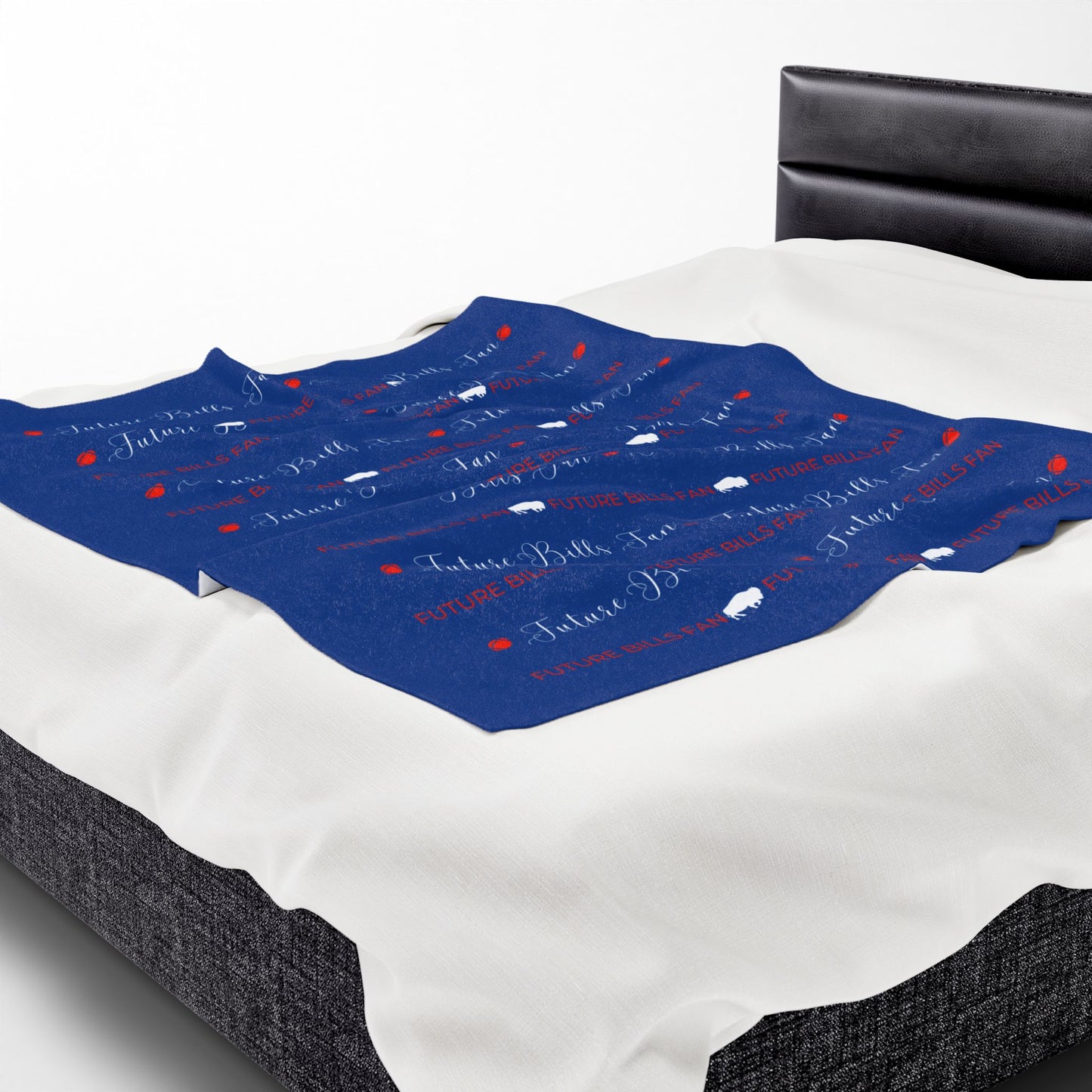 Future Buffalo Football Fan Warm and Cuddly Velveteen Plush Blanket
