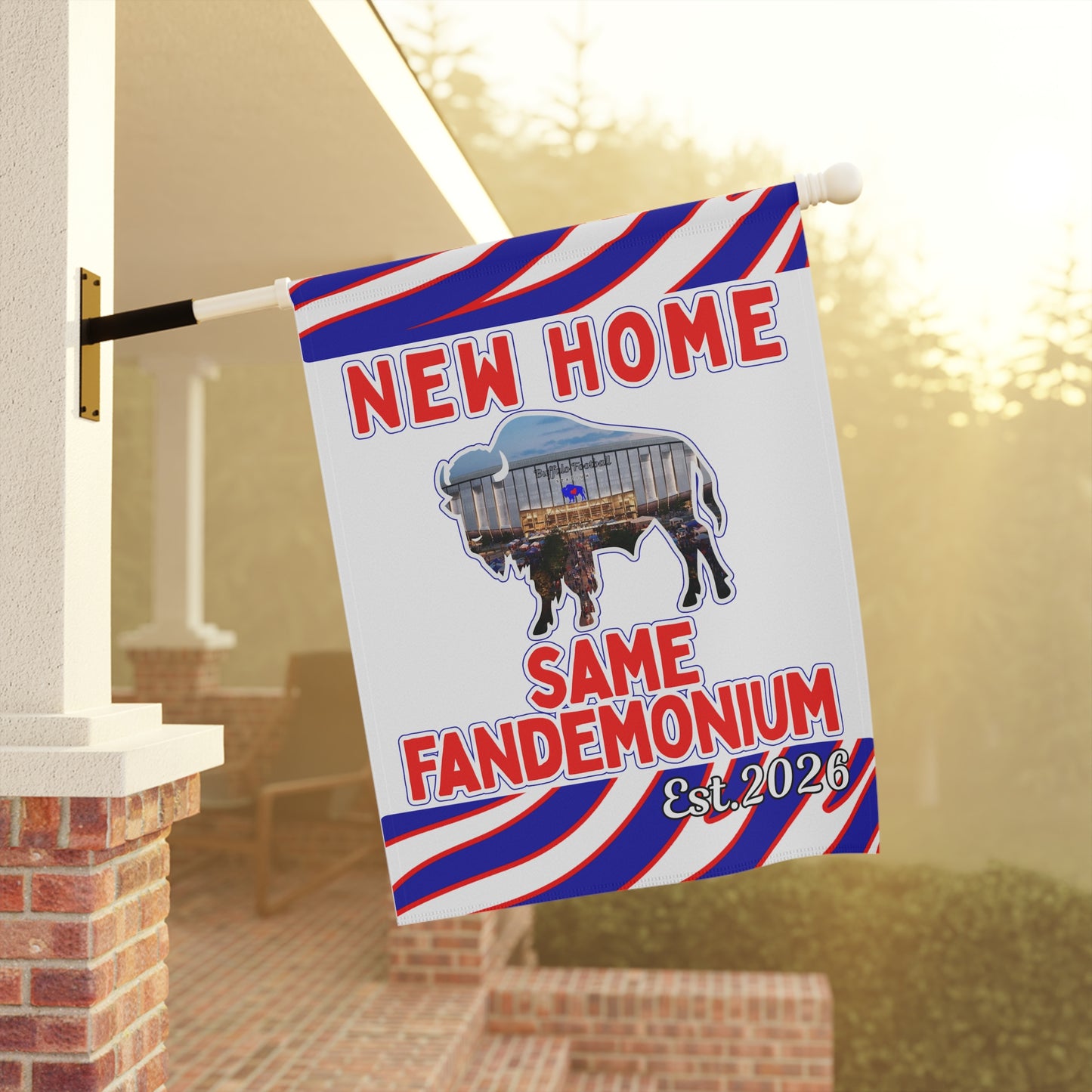 New Football Home 2026 Animal Striped Garden Flags