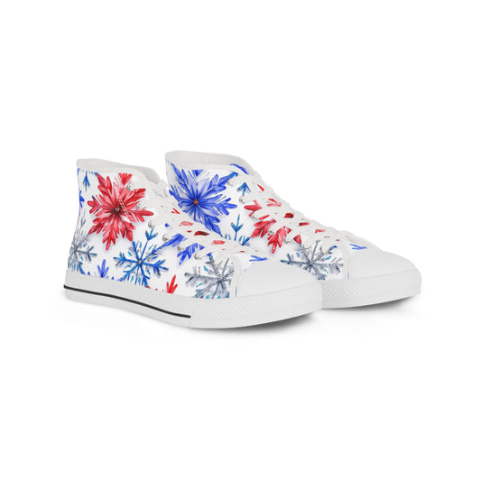 Buffalo Football Snowflake Watercolor High Tops