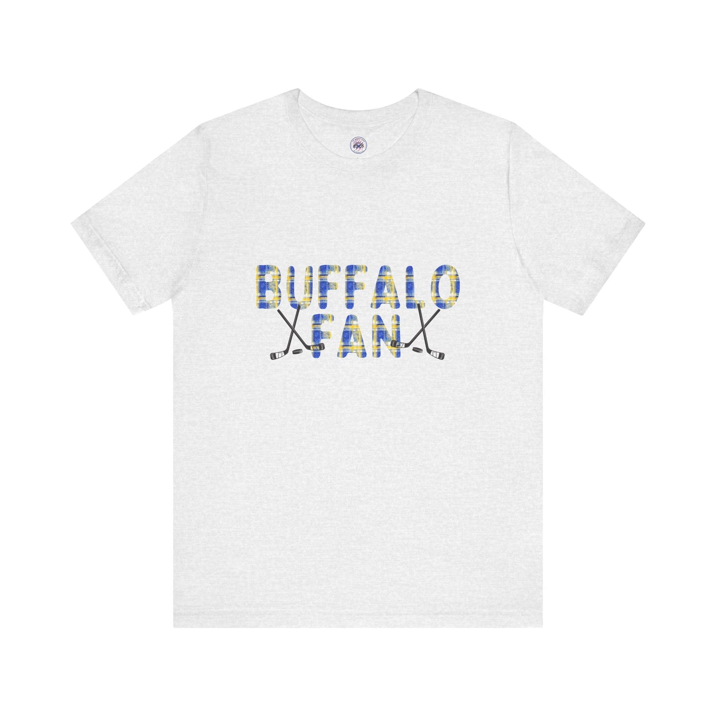 Sabres Watercolor Buffalo Plaid Unisex Short Sleeve Tee