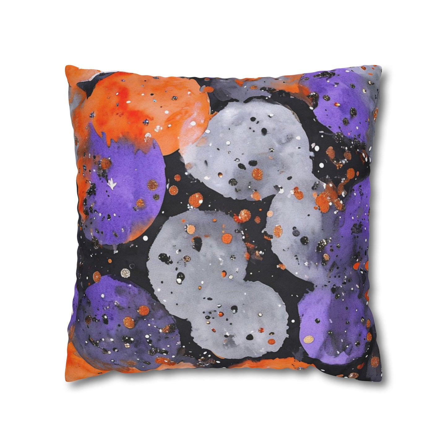 Bandits Paint Splatter Watercolor Spun Polyester Square Pillowcase