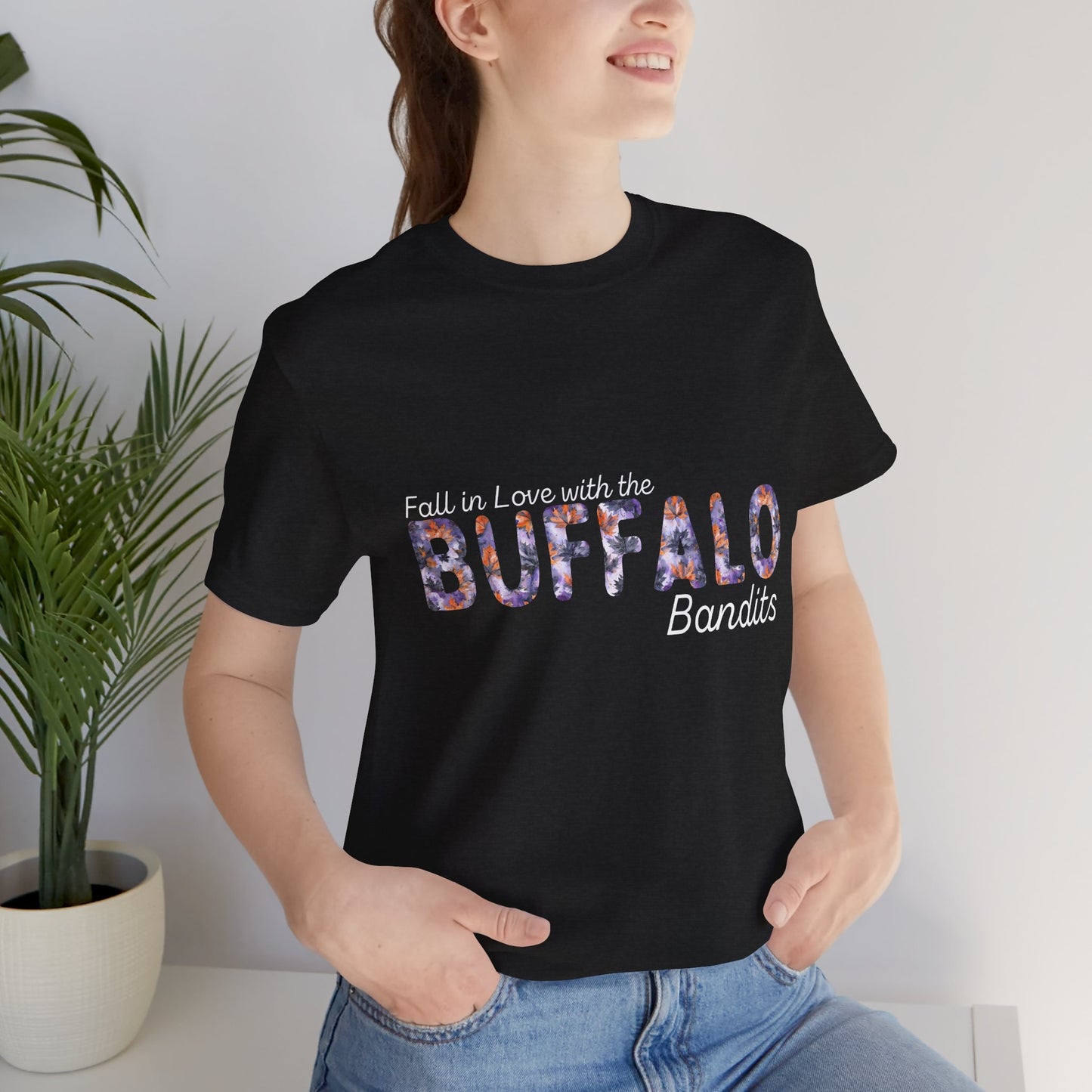 Fall in Love with the Bandits Watercolor Buffalo Leaves T-Shirt