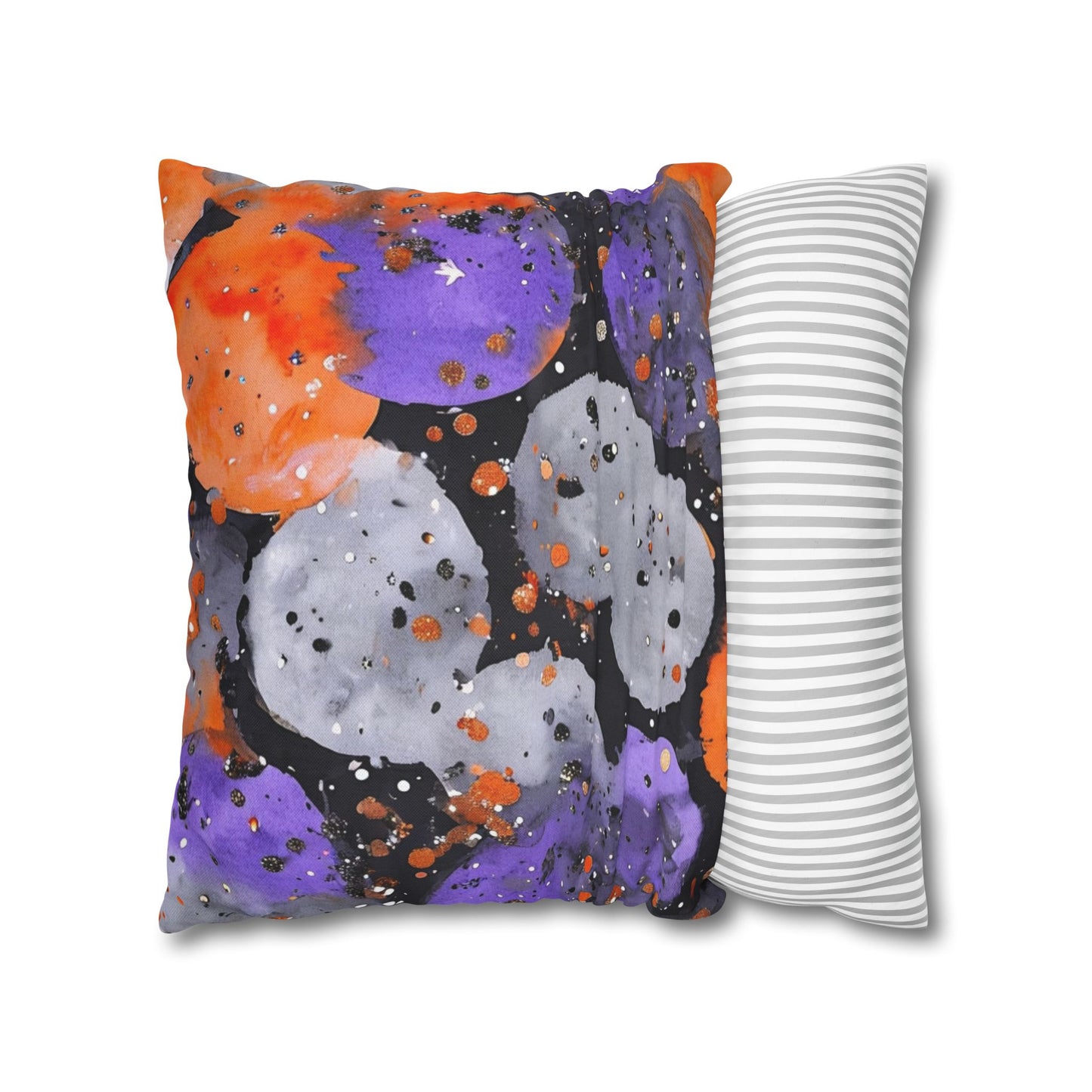 Bandits Paint Splatter Watercolor Spun Polyester Square Pillowcase