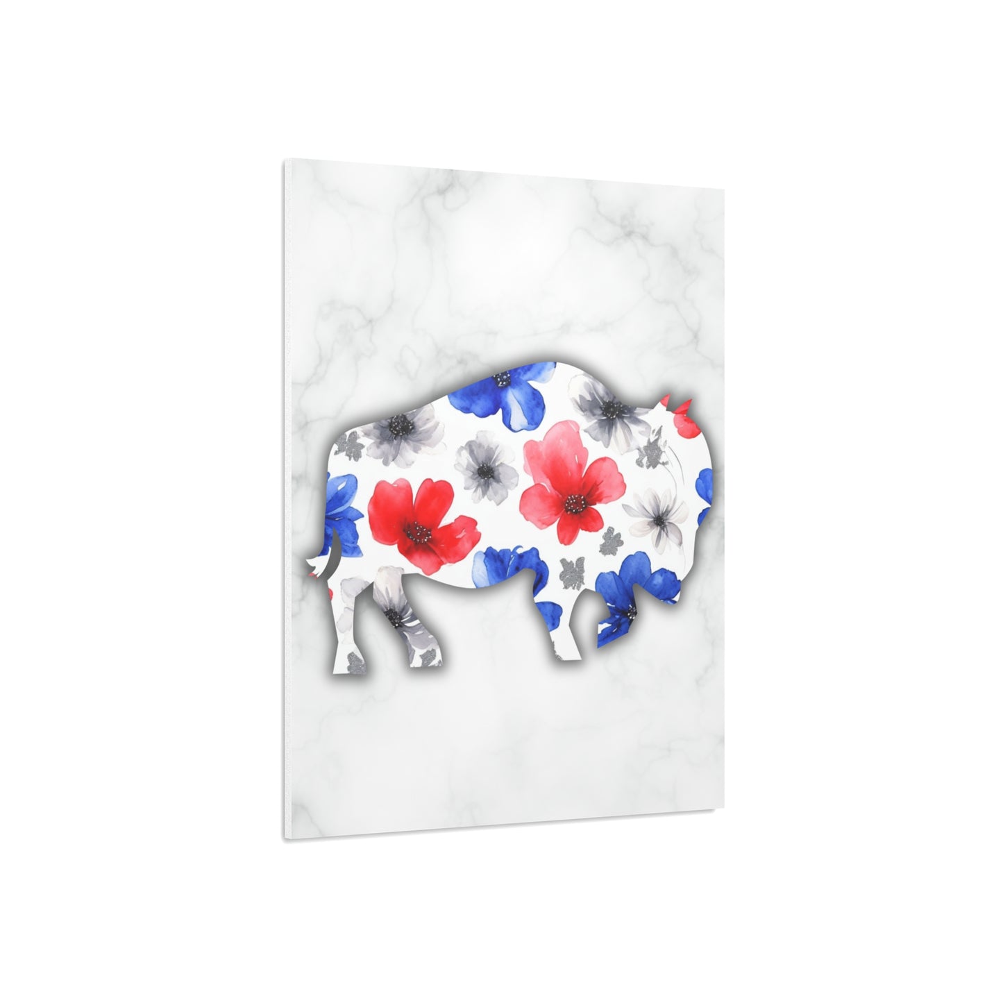 Floral Buffalo Foam Board - Home Decor Wall Art for Nature Lovers