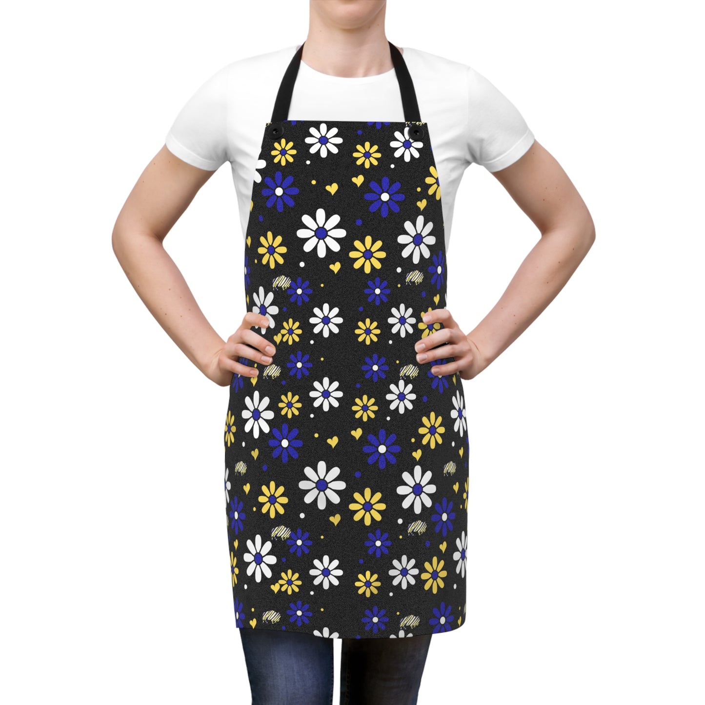 Buffalo Hockey Flower Power Apron