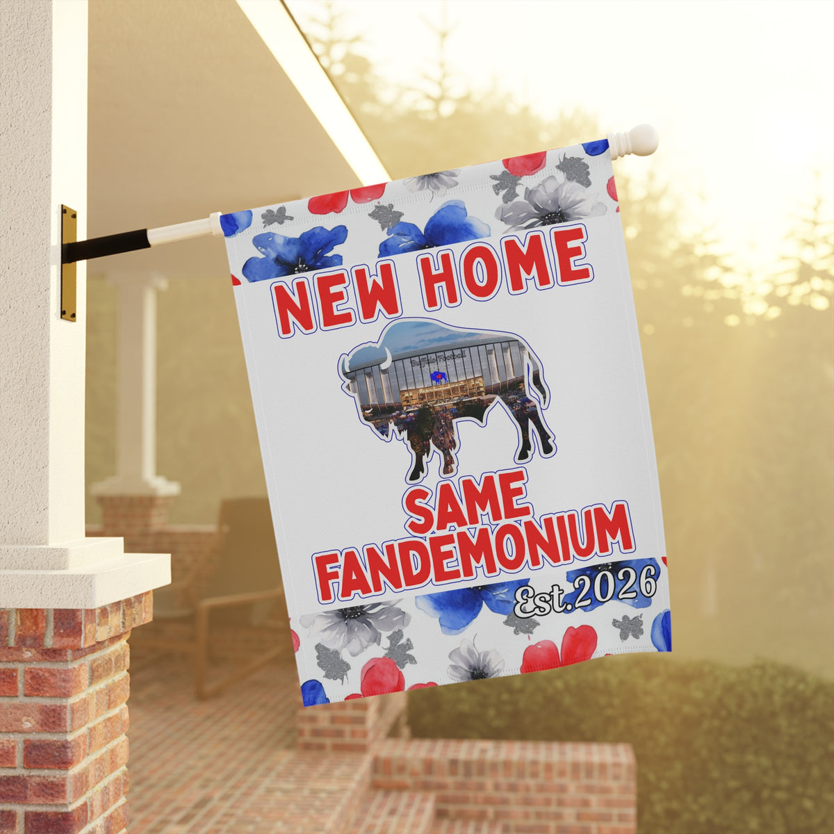 New Football Home 2026 Floral Garden Flags