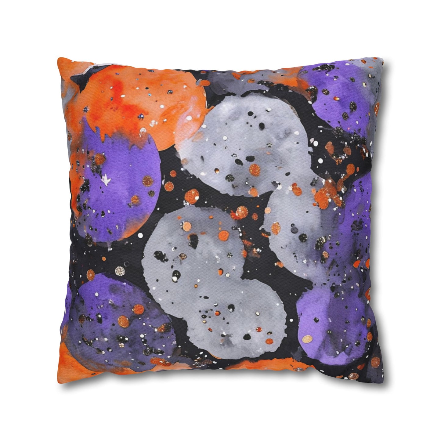 Bandits Paint Splatter Watercolor Spun Polyester Square Pillowcase