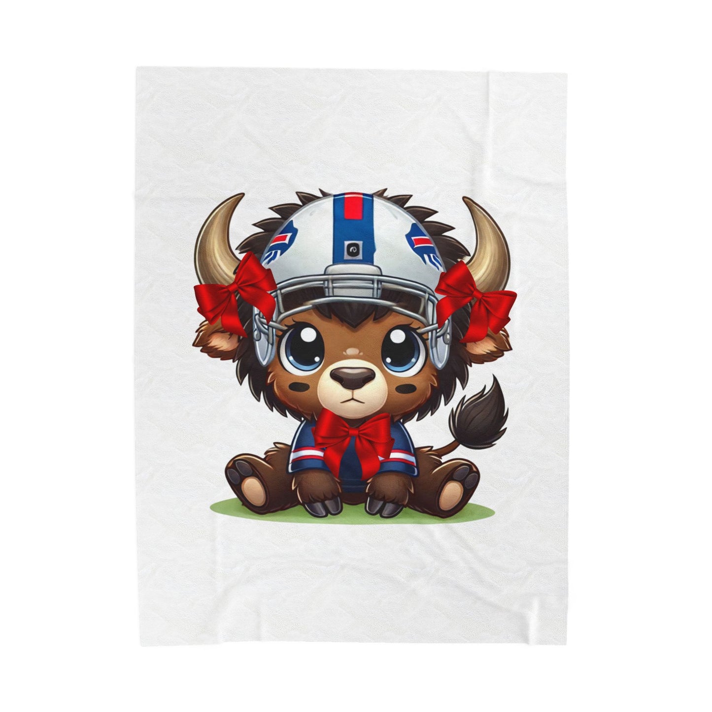 Children’s Buffalo Football Velveteen Blanket – Cozy Comfort for Little Fans Style #7