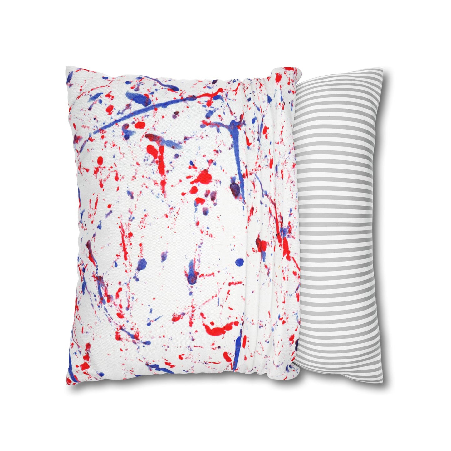 Buffalo Bills Paint Splatter Watercolor Spun Polyester Square Pillowcase