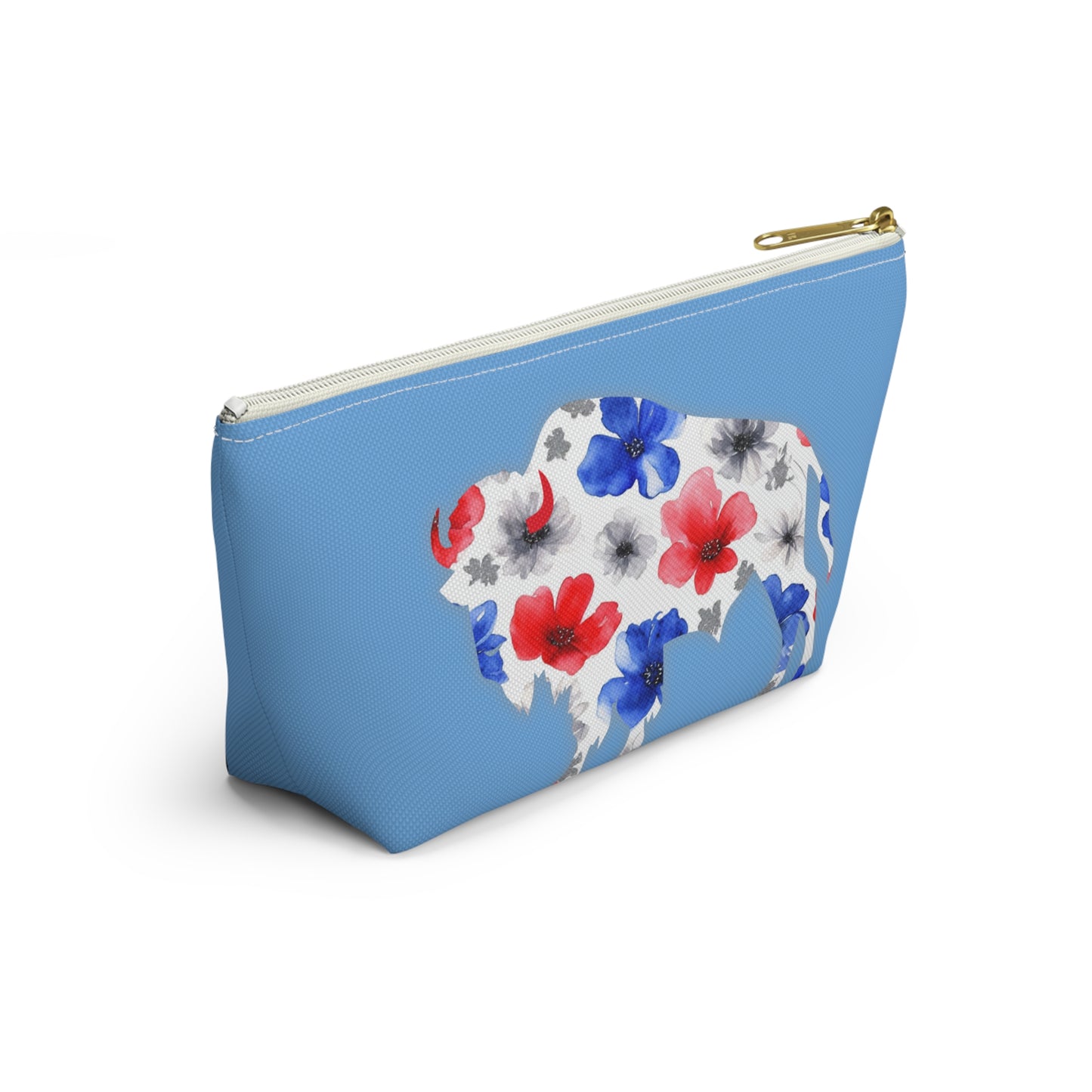 MVP #17 Buffalo Football Retro Accessory Pouch w T-bottom ~ Baby Blue