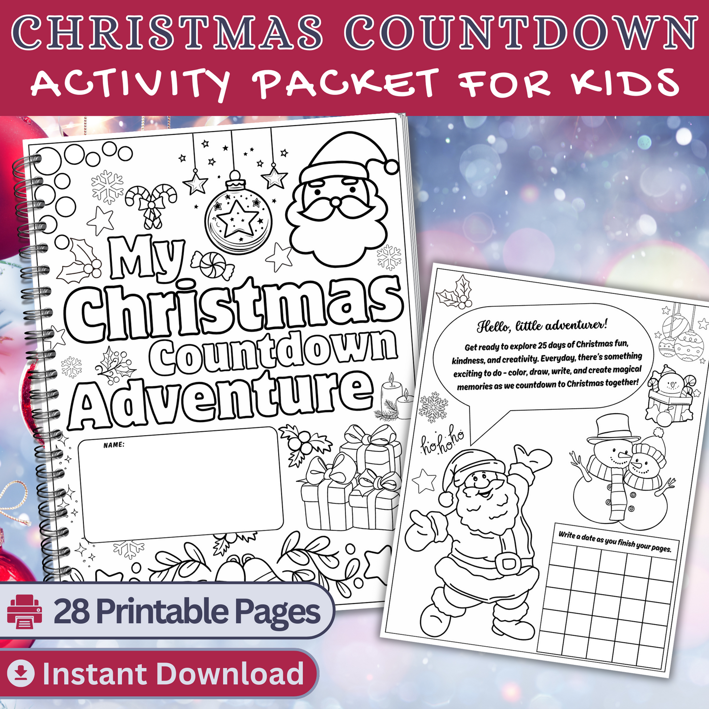 Christmas Countdown Activity Pack