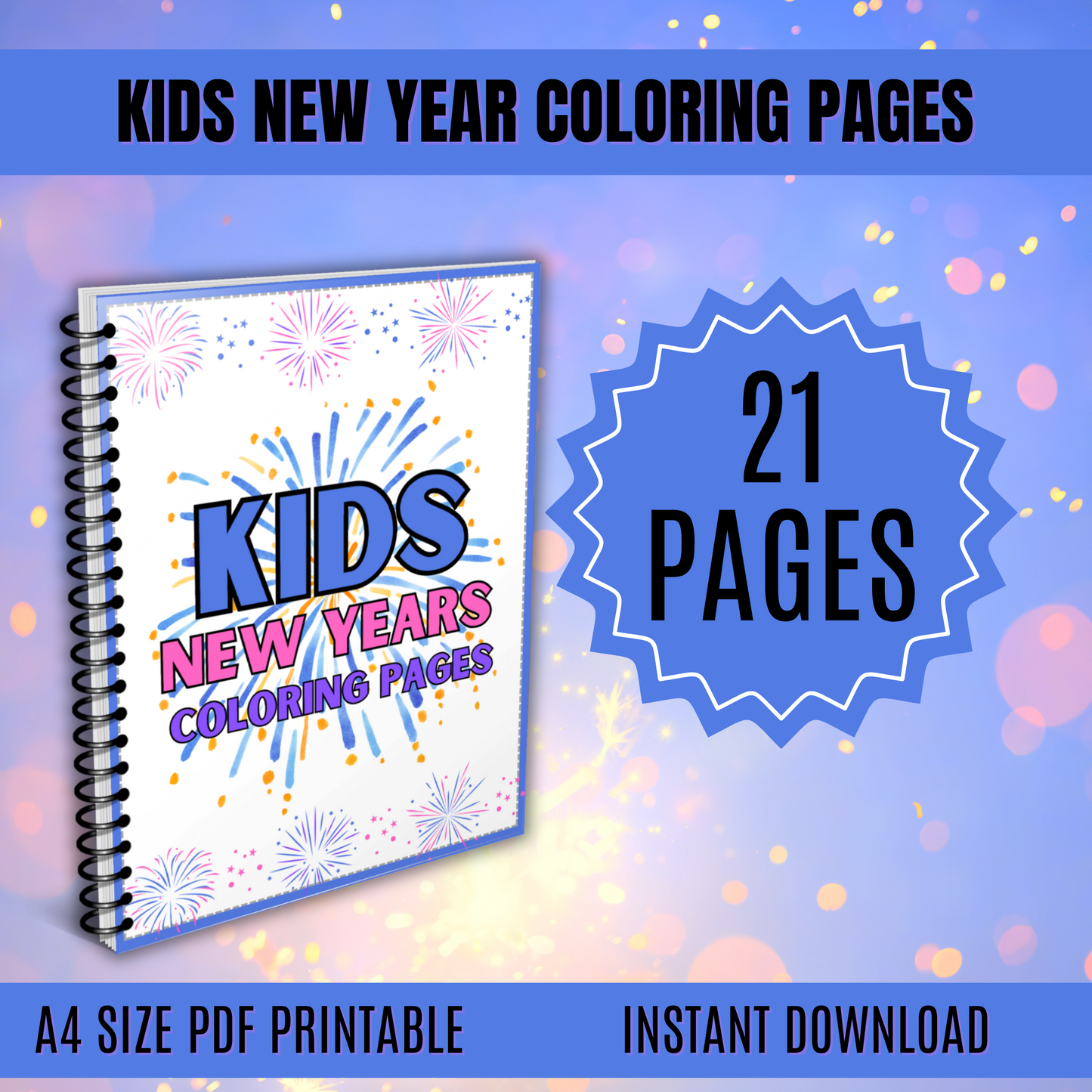 New Years Packet of Games, Coloring and Kids Crafts