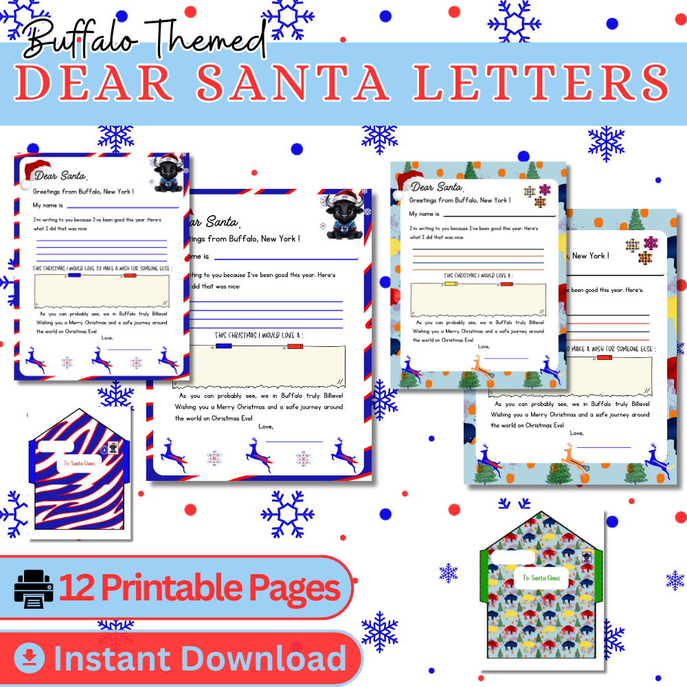 Buffalo Themed Letters To Santa + 2 Generic Letter Templates