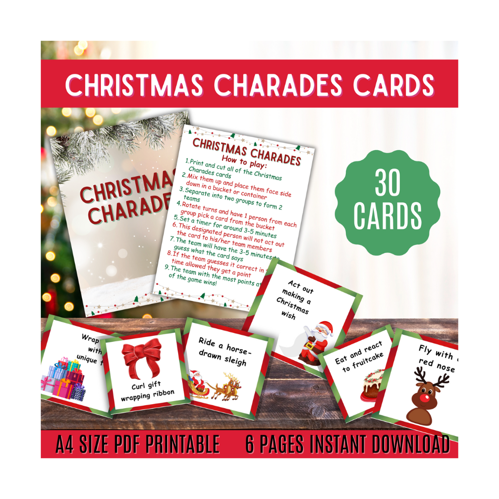 Christmas Charades Cards