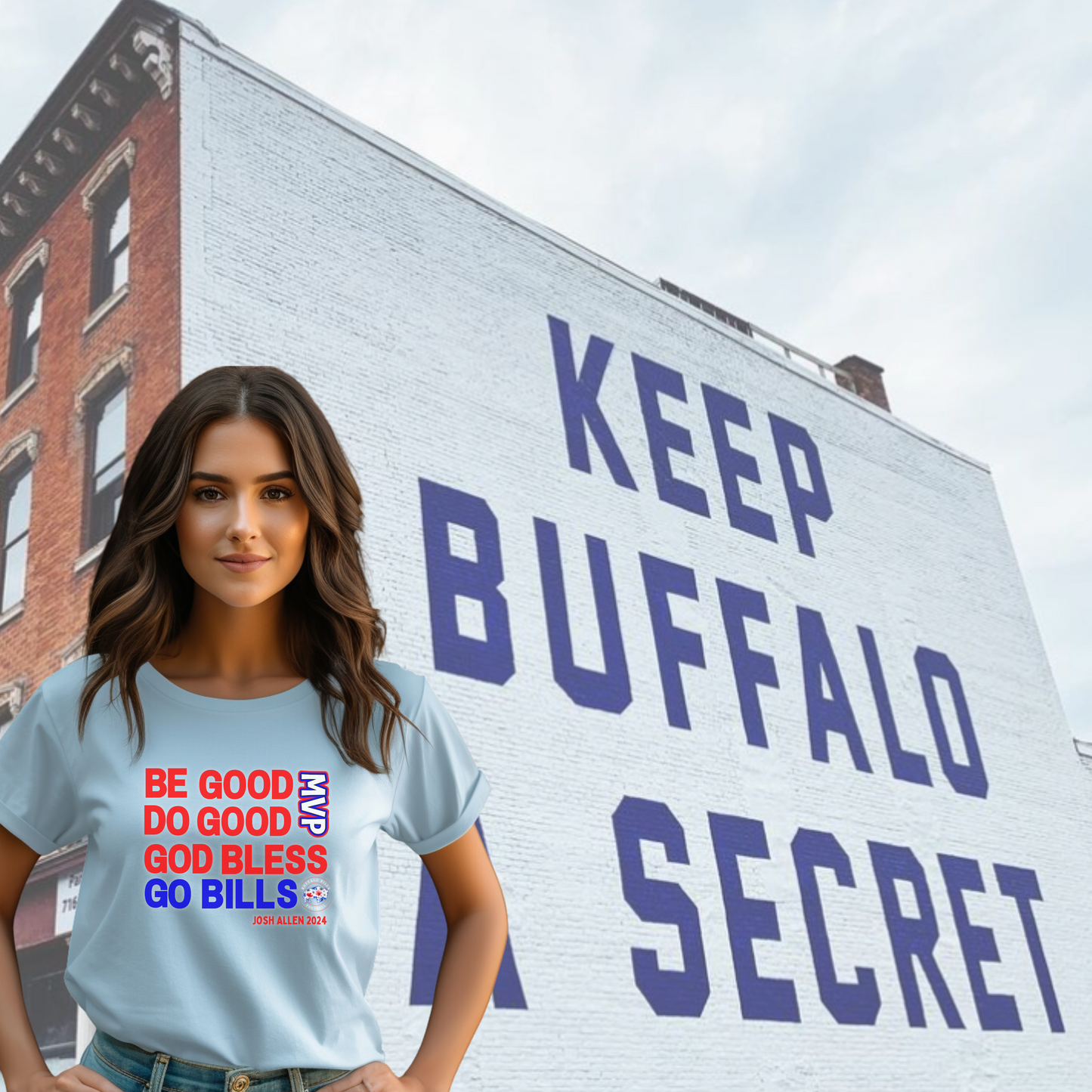 Josh Allen "Be Good, Do Good" Buffalo Bills Bella + Canvas T-Shirt
