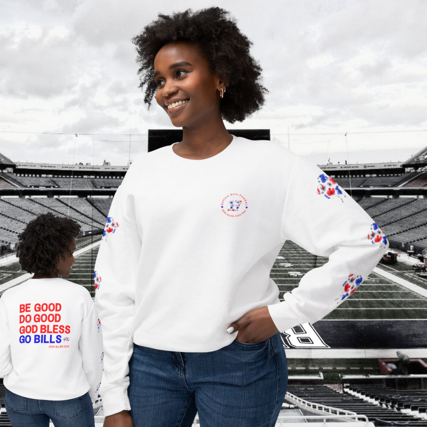 2024 MVP Quote Buffalo Football Unisex Lightweight Crewneck Sweatshirt