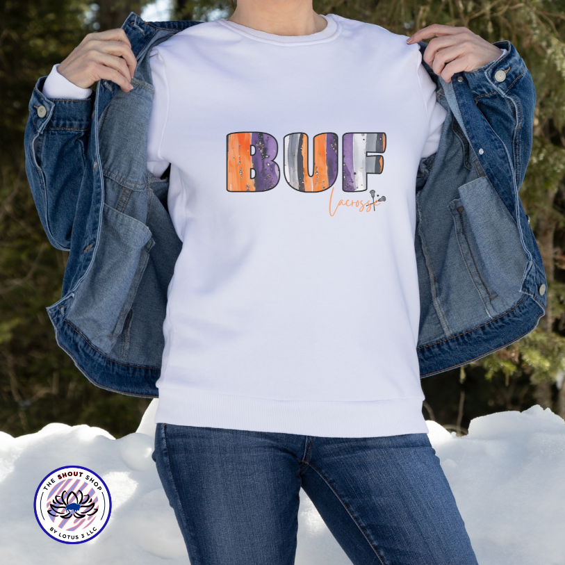 Bandits Plaid BUF Watercolor Unisex Heavy Blend™ Crewneck Sweatshirt