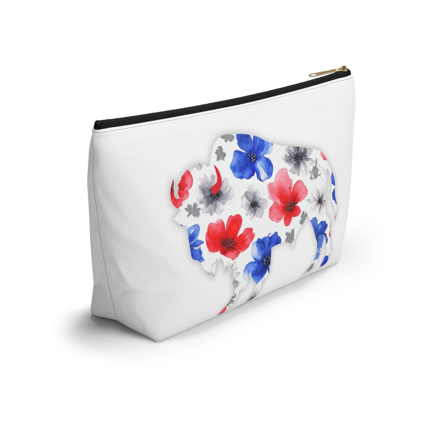 Oh My Josh Buffalo Football Retro Accessory Pouch w T-bottom ~ White