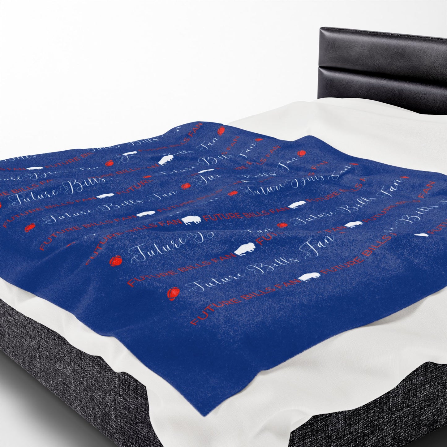Future Buffalo Football Fan Warm and Cuddly Velveteen Plush Blanket