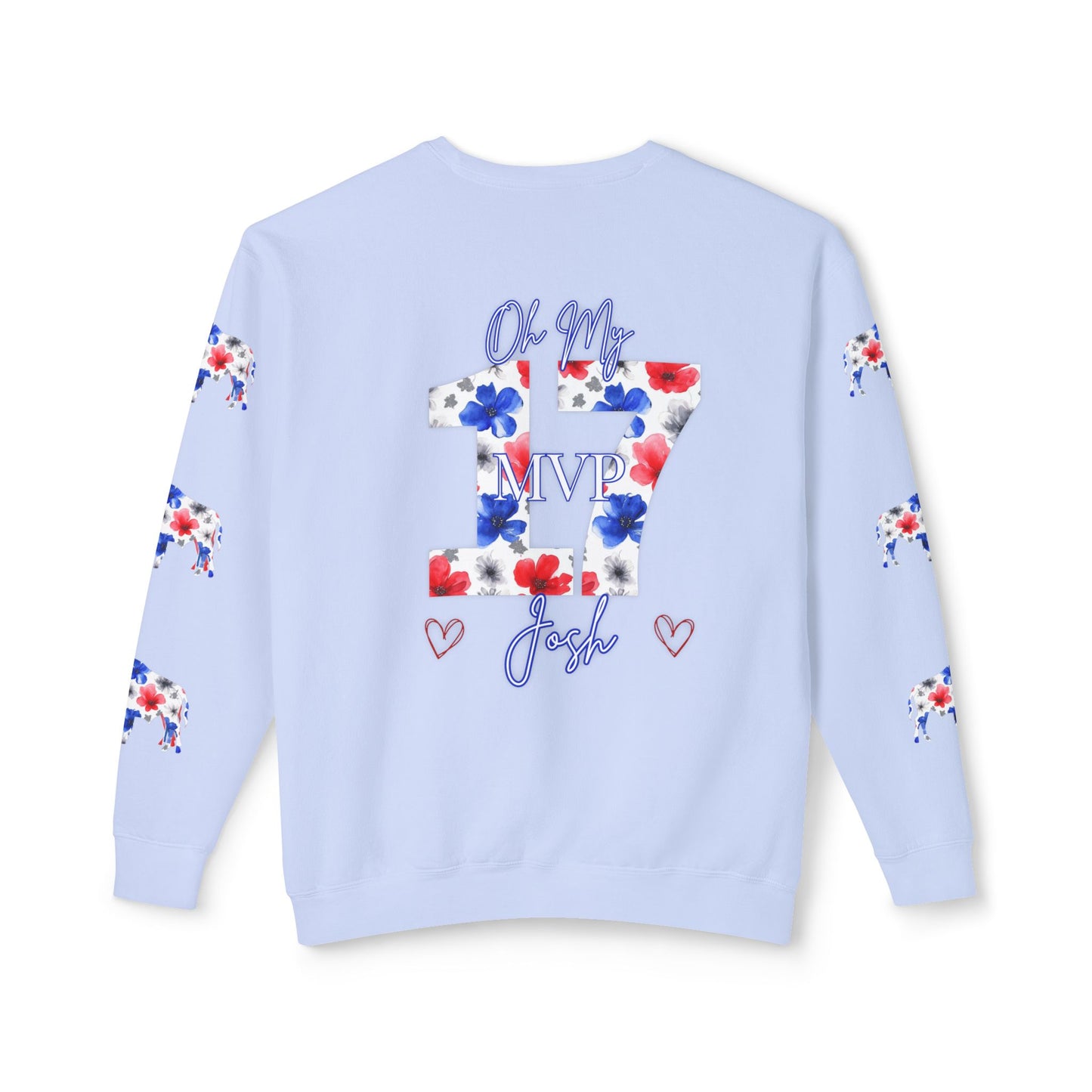 OH MY JOSH 2024 MVP Buffalo Football Unisex Lightweight Crewneck Sweatshirt