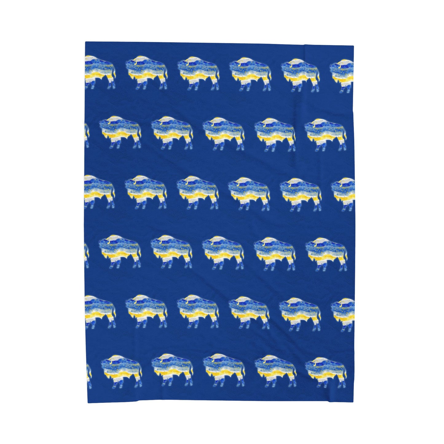 Buffalo Sabres Watercolor Velveteen Plush Blanket