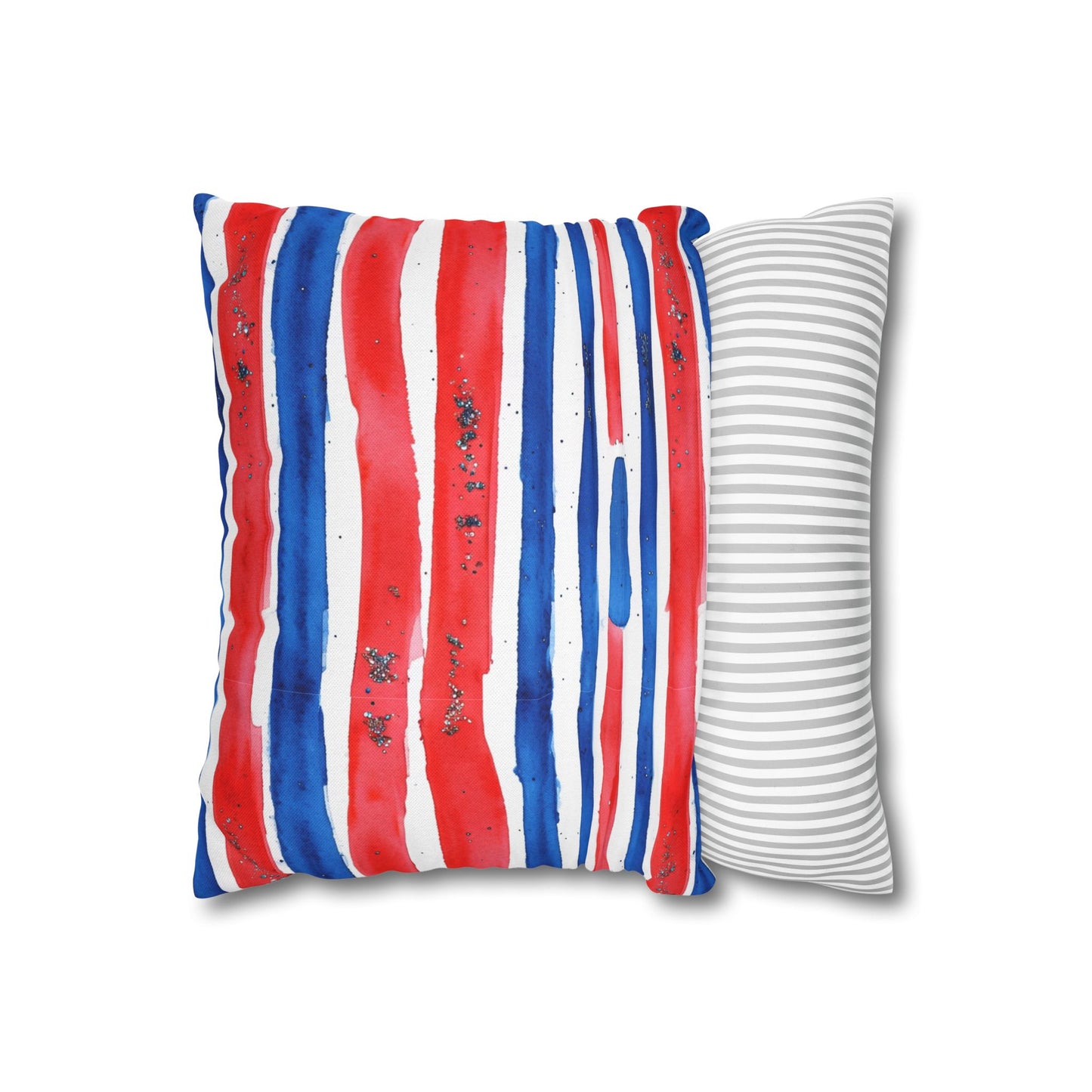 Buffalo Bills Striped Watercolor Leaves Spun Polyester Square Pillowcase