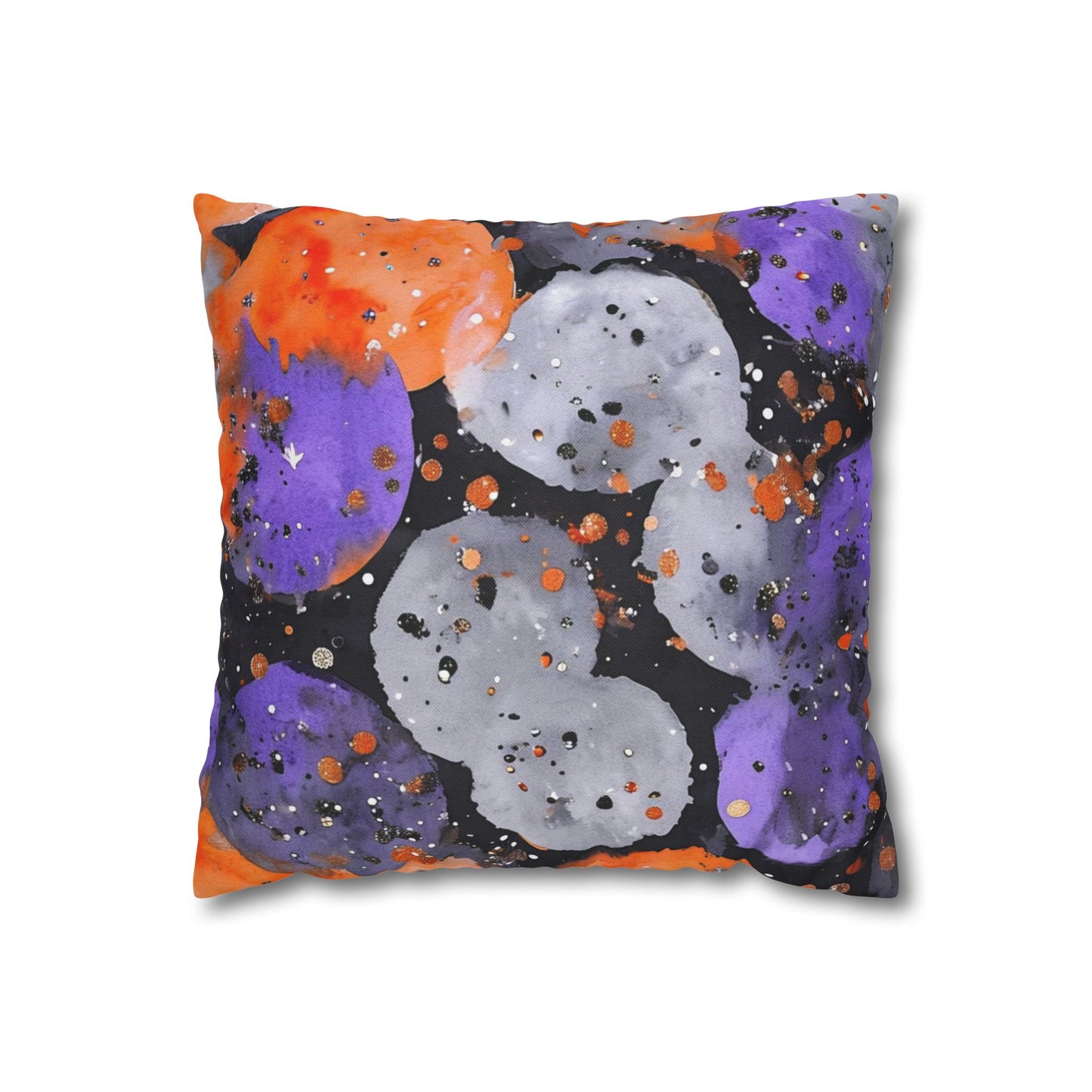 Bandits Paint Splatter Watercolor Spun Polyester Square Pillowcase