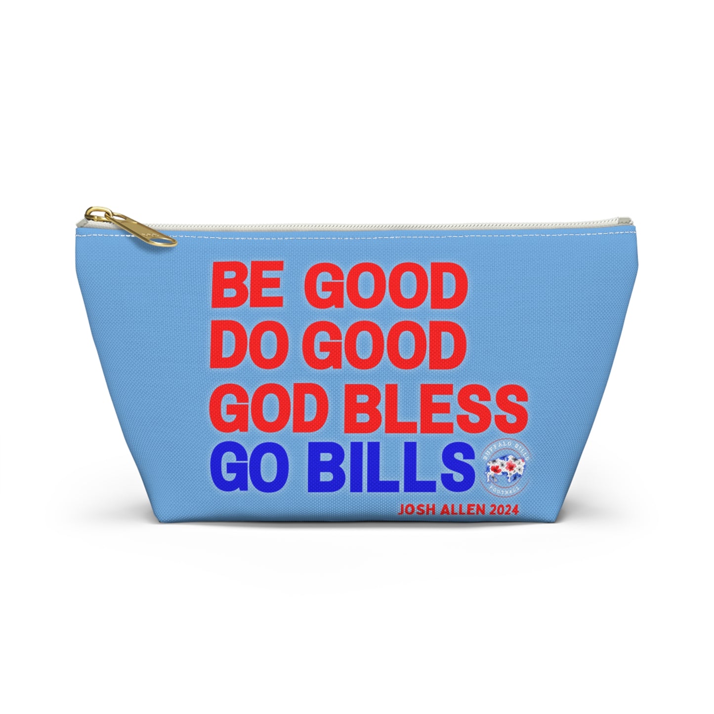 MVP #17 Buffalo Football Retro Accessory Pouch w T-bottom ~ Baby Blue
