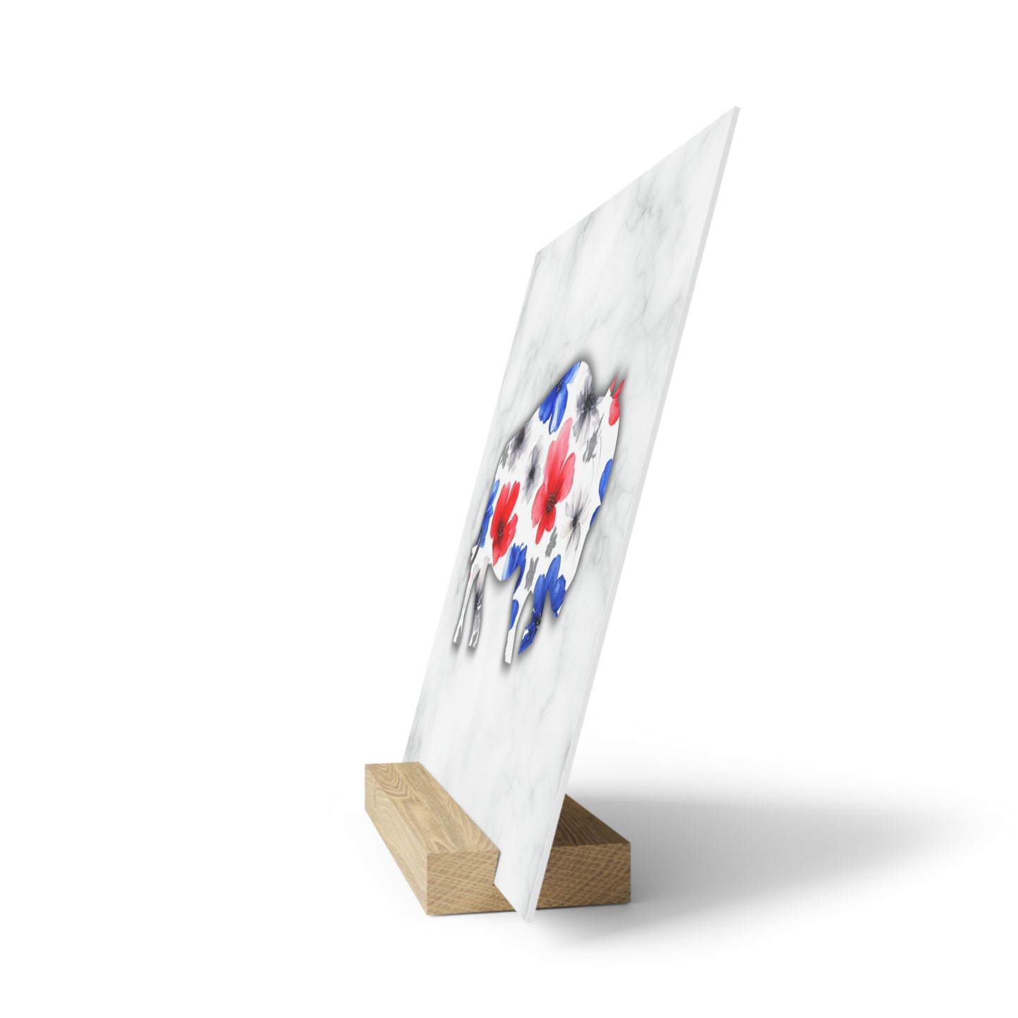 Floral Buffalo Gallery Board with Stand - Home Decor Display