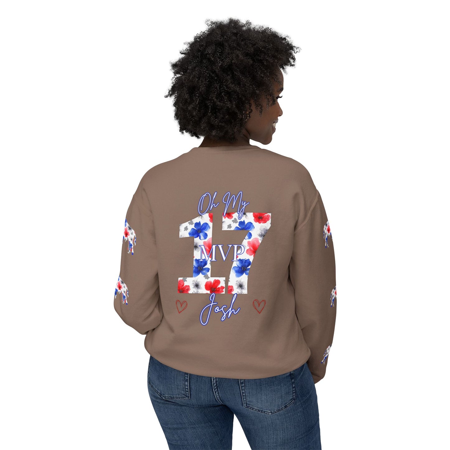 OH MY JOSH 2024 MVP Buffalo Football Unisex Lightweight Crewneck Sweatshirt
