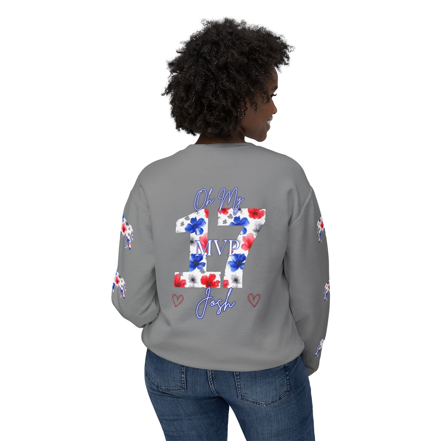 OH MY JOSH 2024 MVP Buffalo Football Unisex Lightweight Crewneck Sweatshirt