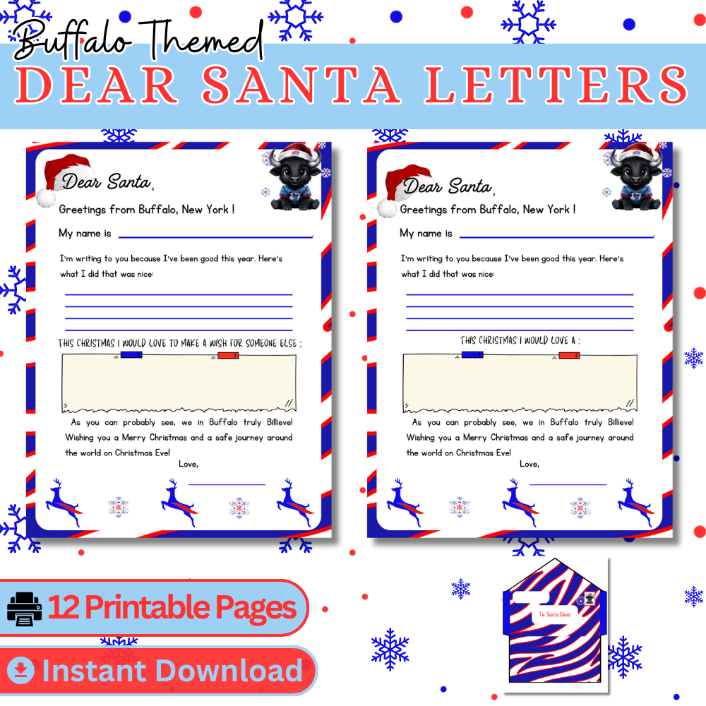 Buffalo Themed Letters To Santa + 2 Generic Letter Templates