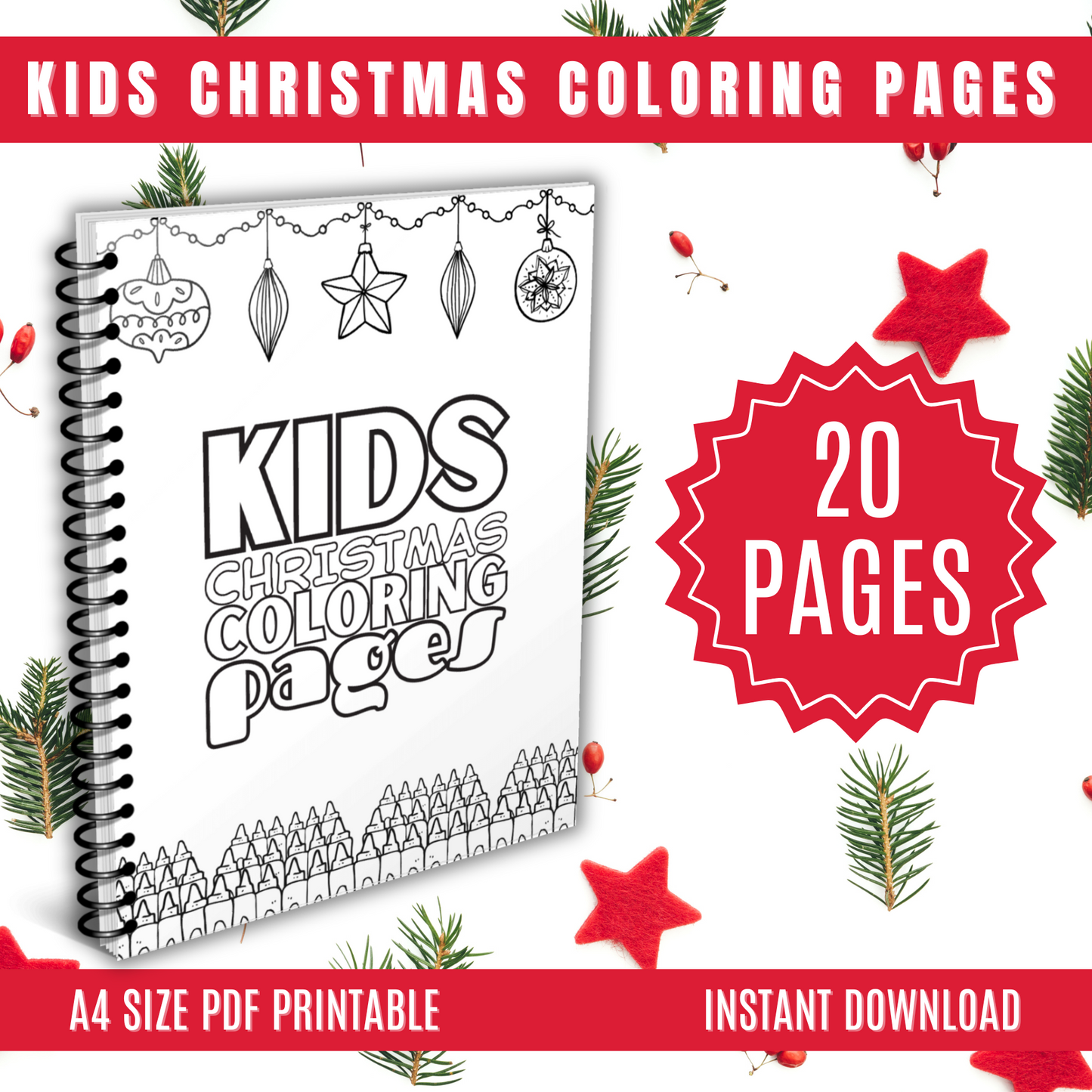 Kids Christmas Coloring Pages