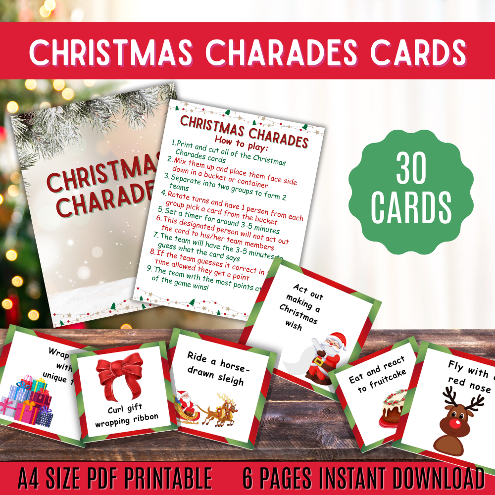Christmas Charades Cards