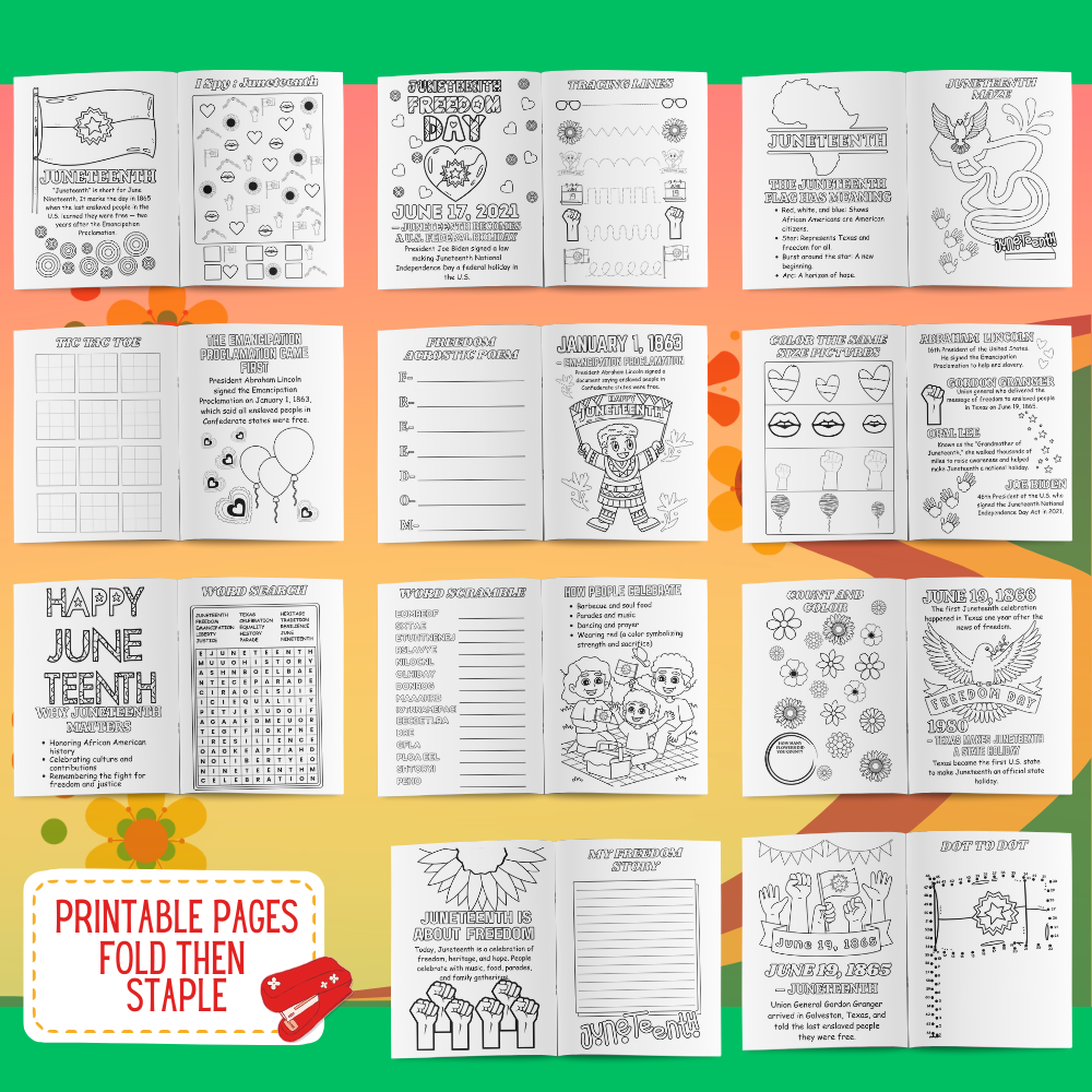 Juneteenth Digital Download Printable Activities