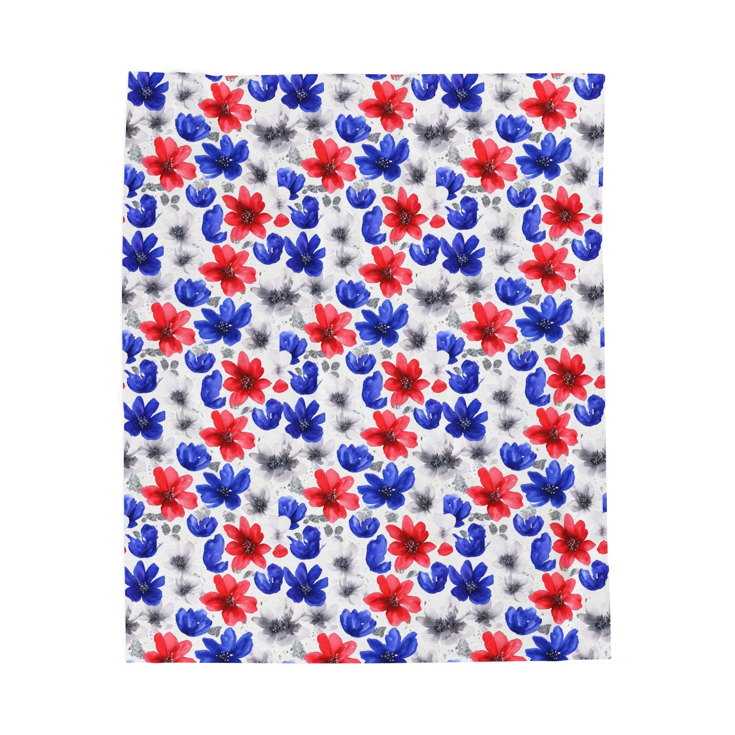Bills Watercolor Floral Velveteen Plush Blanket