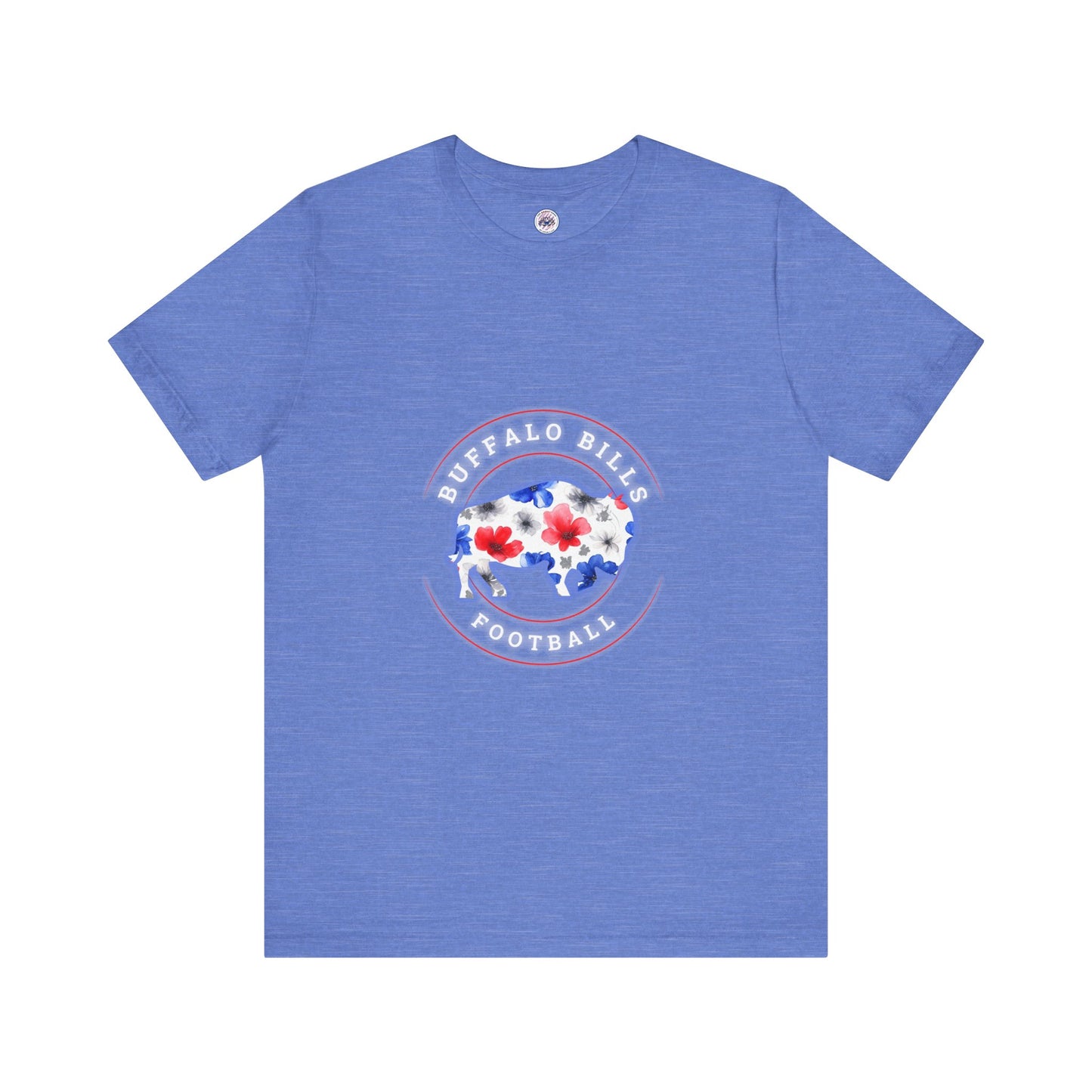 Buffalo Bills Football Floral Watercolor Buffalo Unisex Short Sleeve Tee