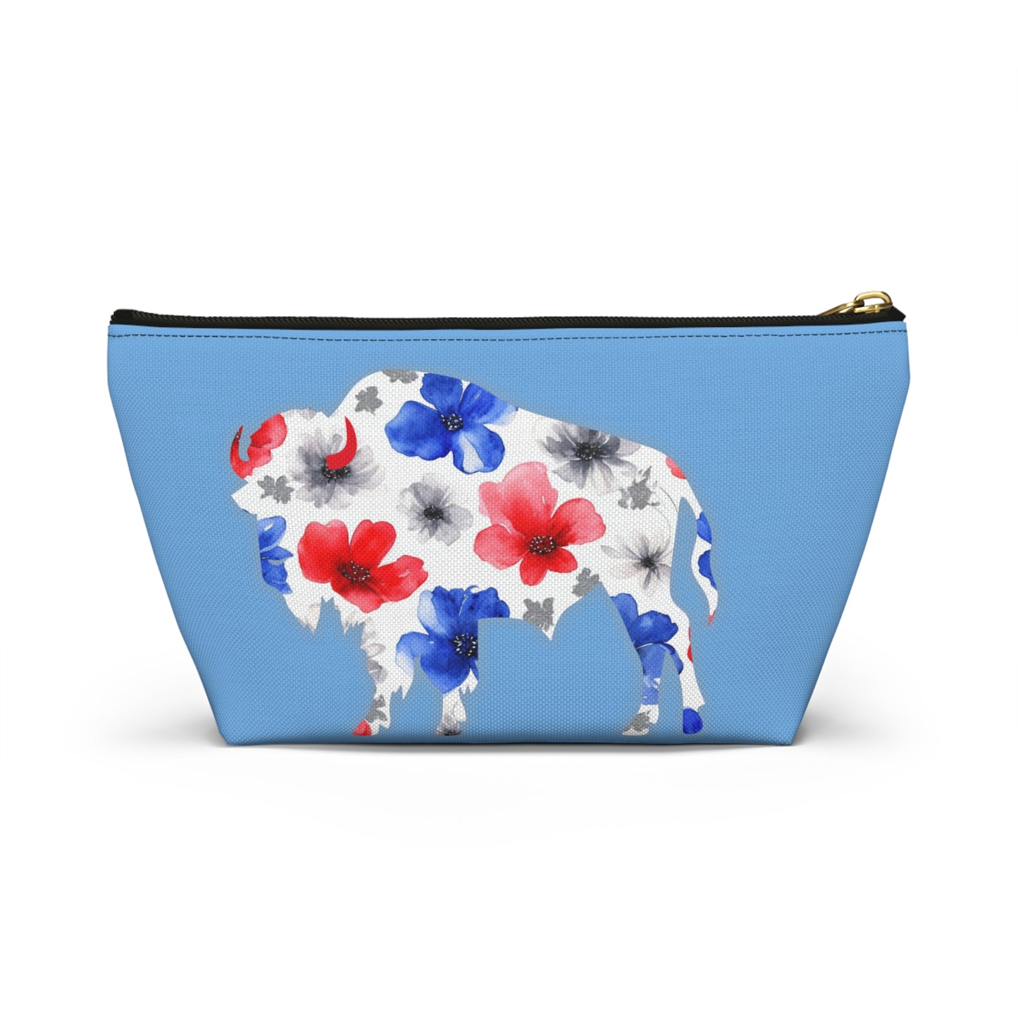 MVP #17 Buffalo Football Retro Accessory Pouch w T-bottom ~ Baby Blue