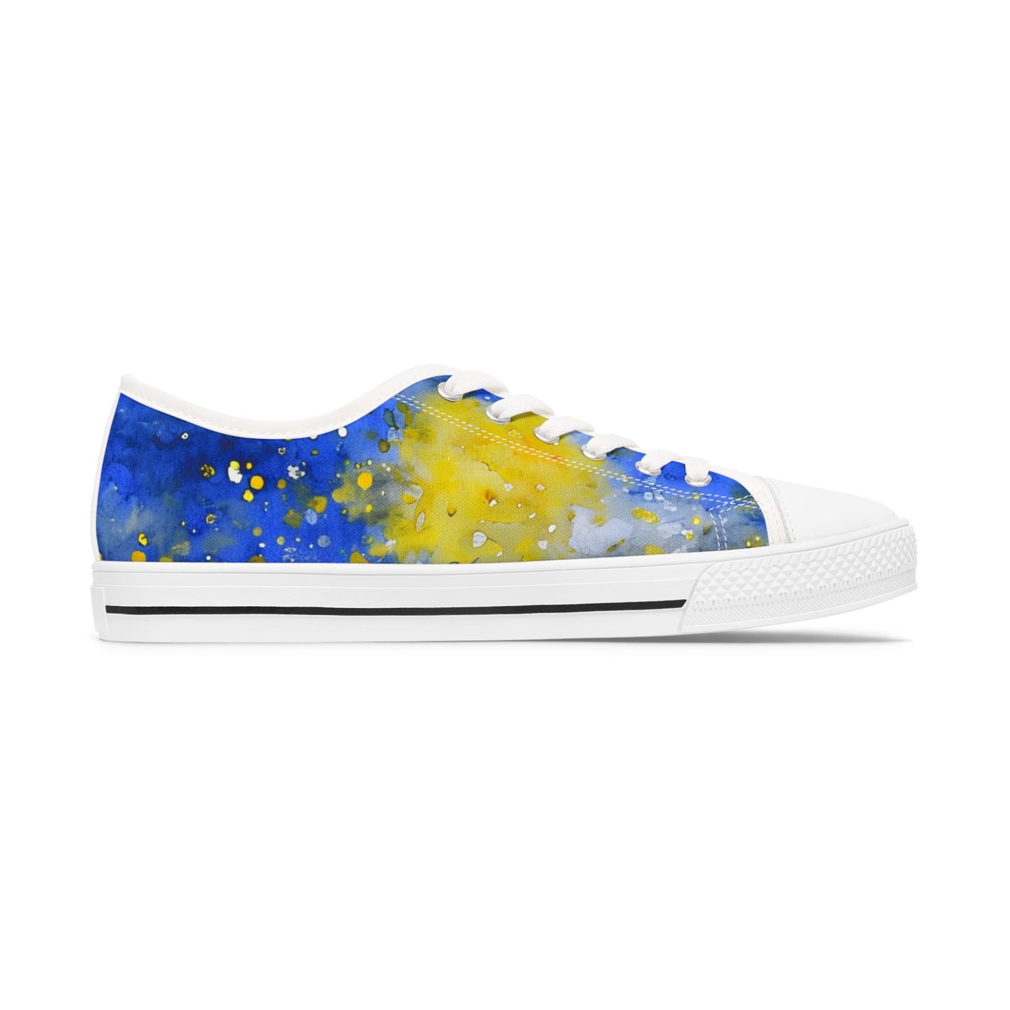 Buffalo Sabres Watercolor Paint Splatter Women's Low Top Sneakers